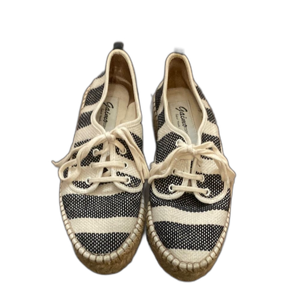 GAIMO Womens Striped Platform Espadrilles - Handmade in Spain Jute Sole